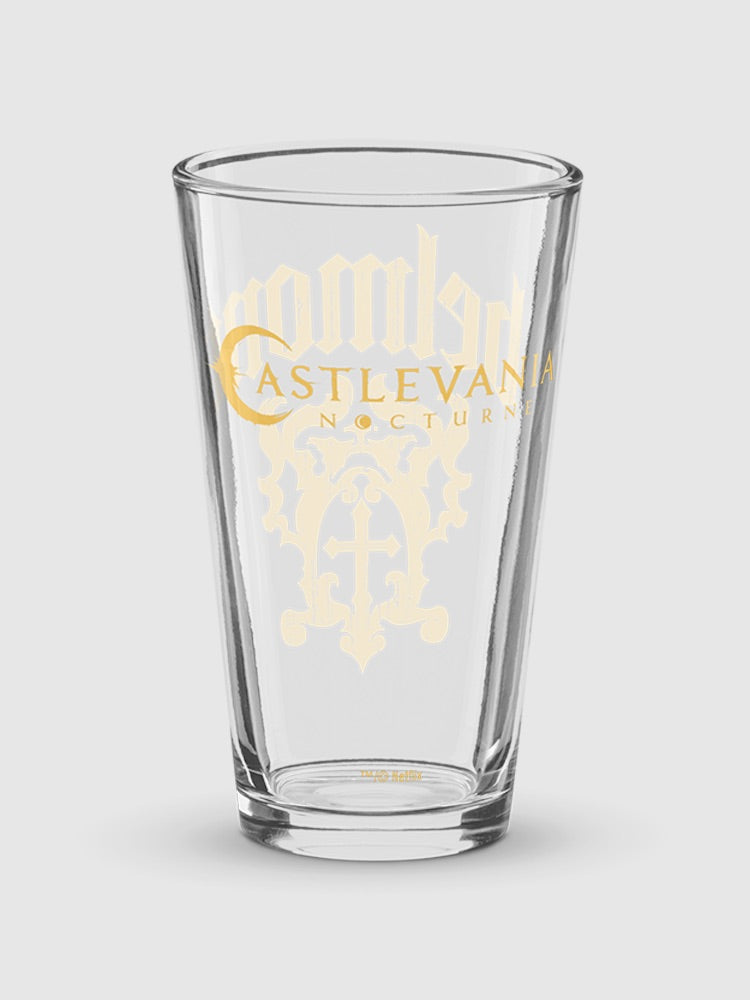 Castlevania Belmont Crest Pint Glass