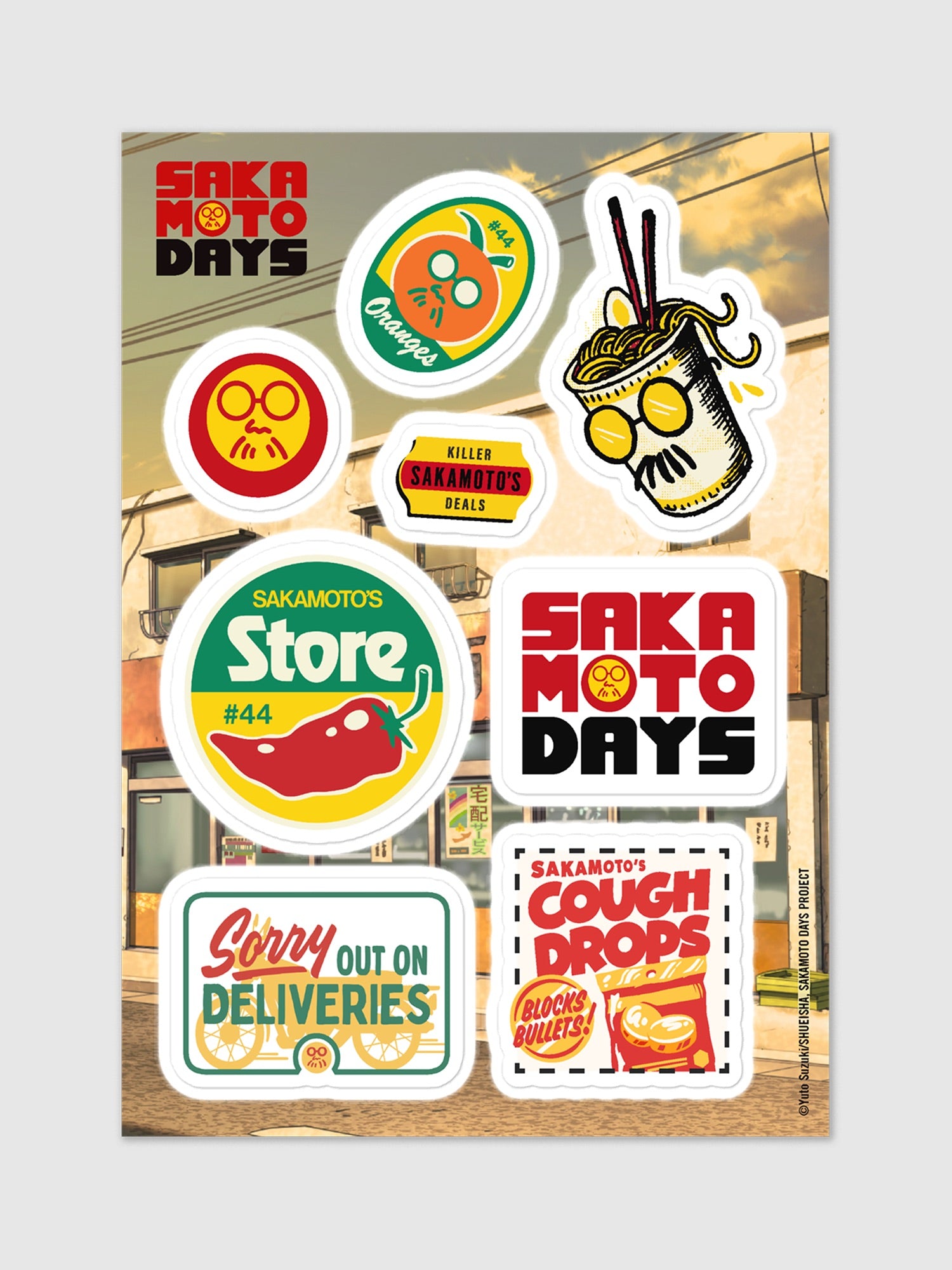 Sakamoto Days Icons Sticker Sheet