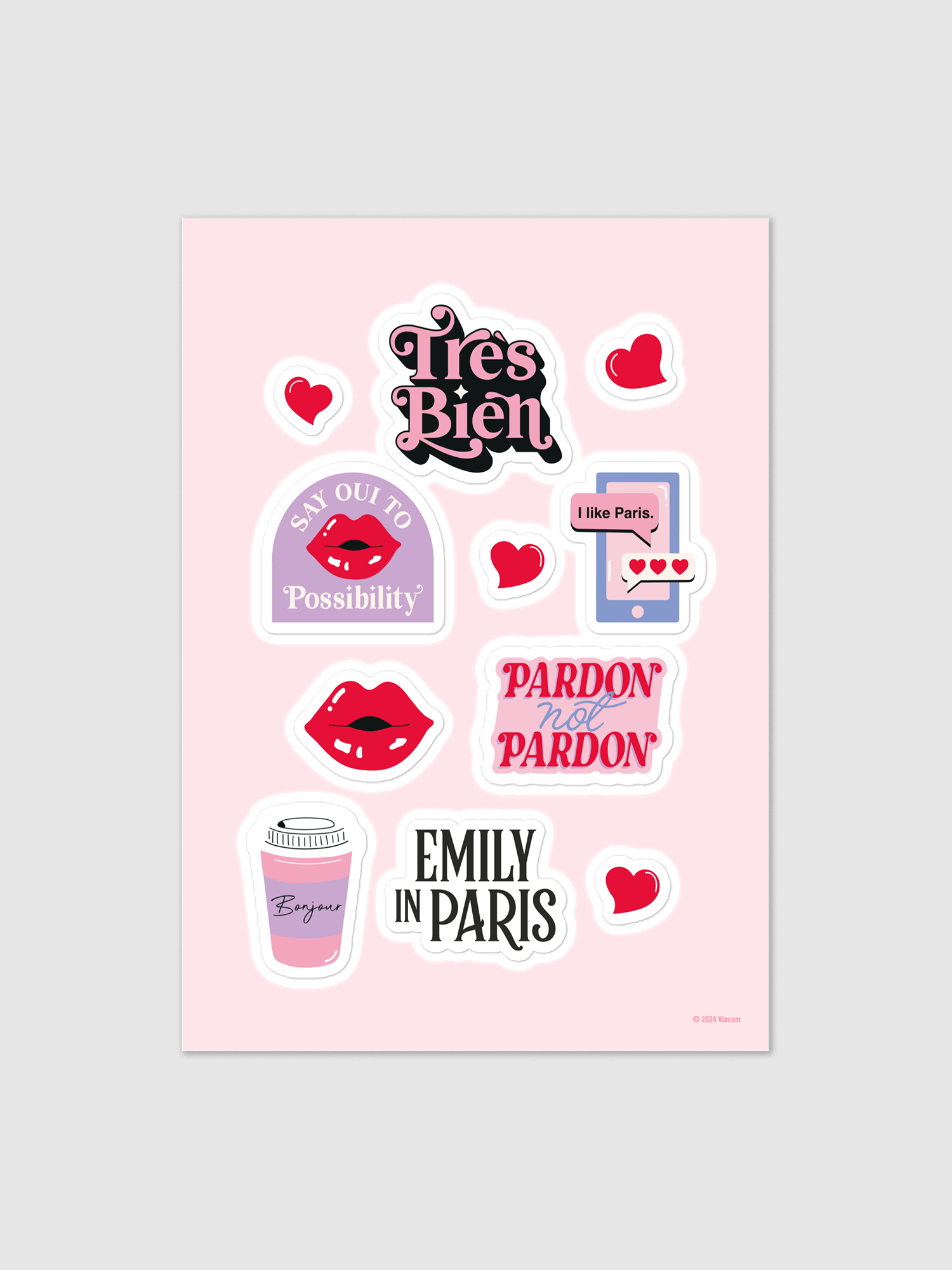 Emily in Paris Icons Sticker Sheet