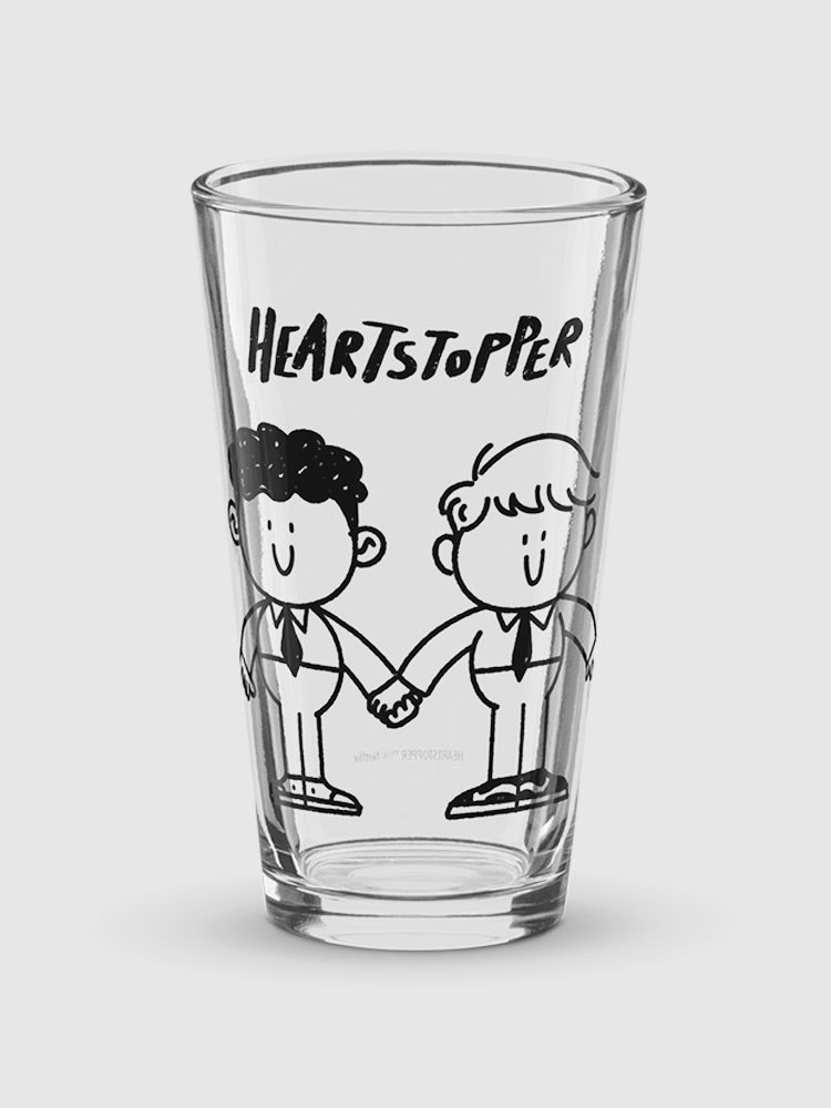 Heartstopper Holding Hands Pint Glass