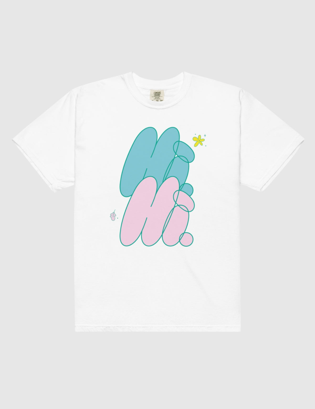 Heartstopper Unisex "Hi" Cartoon T-Shirt [White]