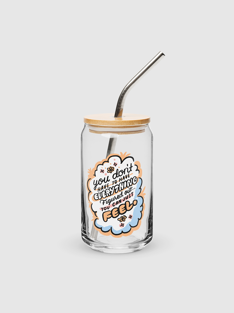 Heartstopper You Can Just Feel 16 oz. Can Shaped Glass