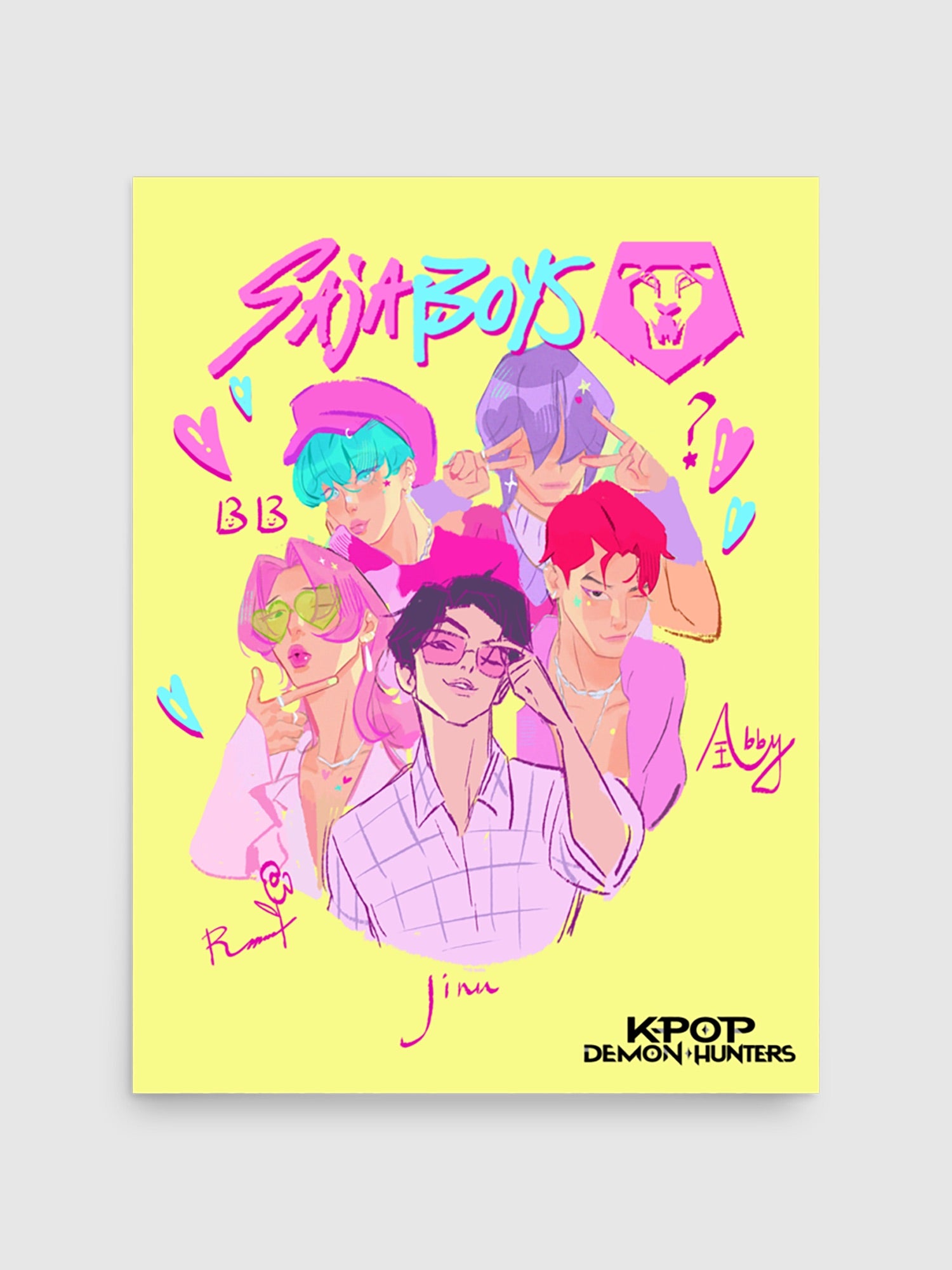 KPop Demon Hunters Saja Boys Premium Poster