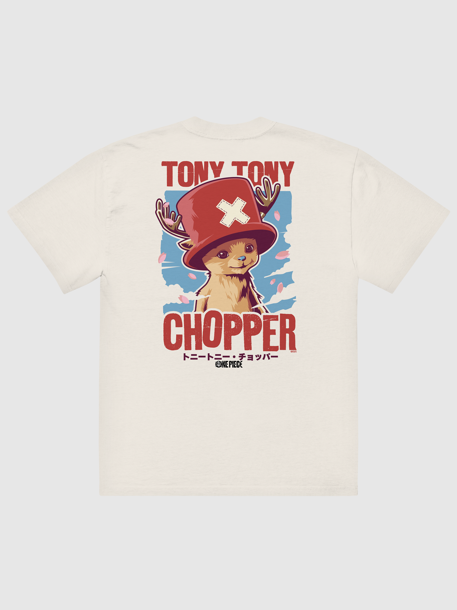 One Piece Chopper Oversized Faded T-Shirt