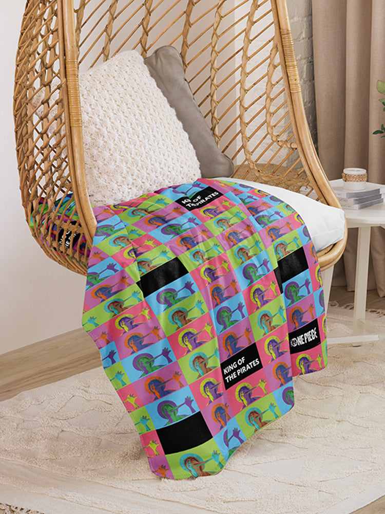 One Piece Luffy King of Pirates Sherpa Blanket