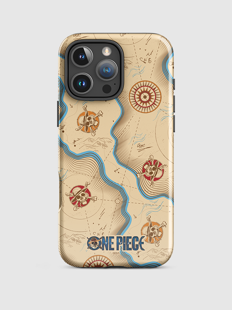 One Piece Map Pattern iPhone Tough Case