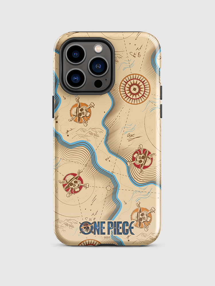 One Piece Map Pattern iPhone Tough Case