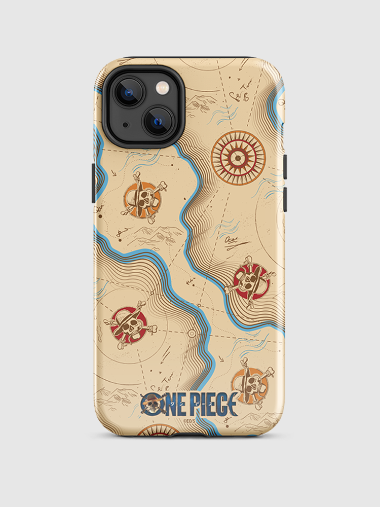 One Piece Map Pattern iPhone Tough Case