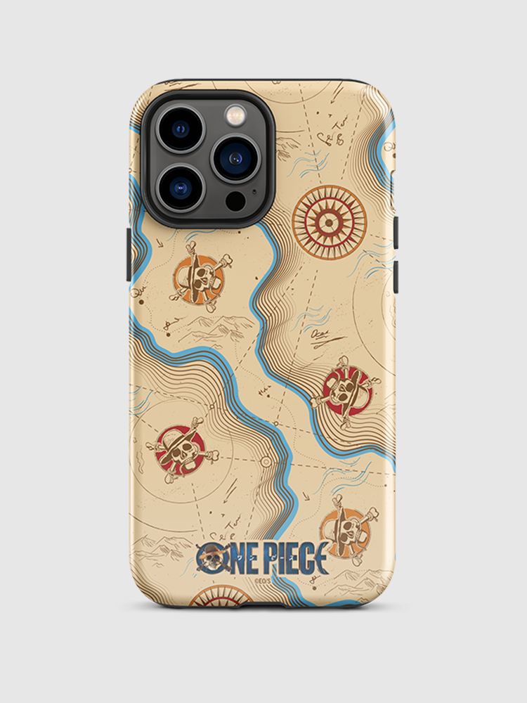 One Piece Map Pattern iPhone Tough Case