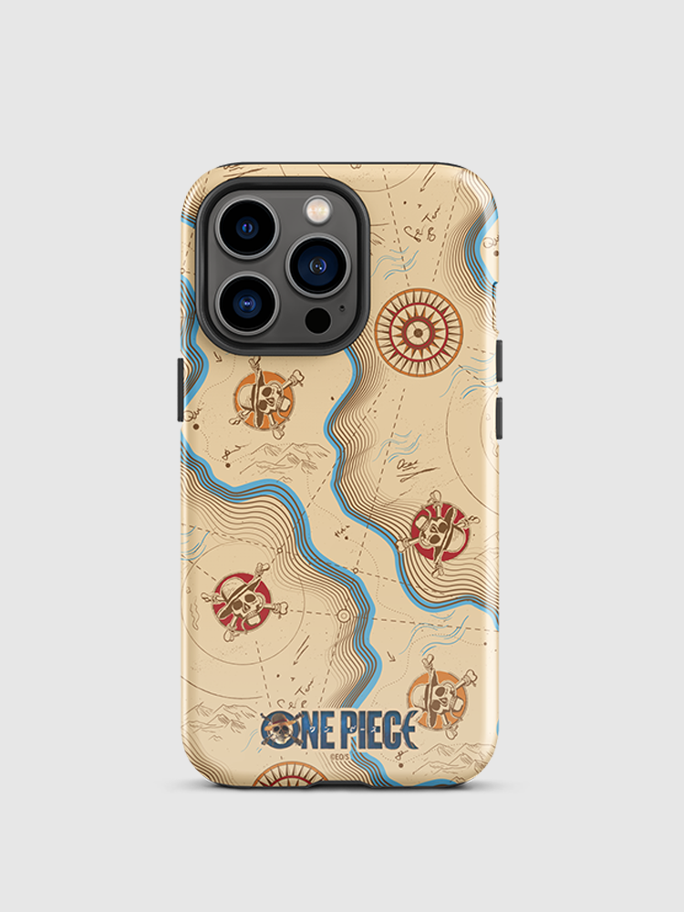 One Piece Map Pattern iPhone Tough Case