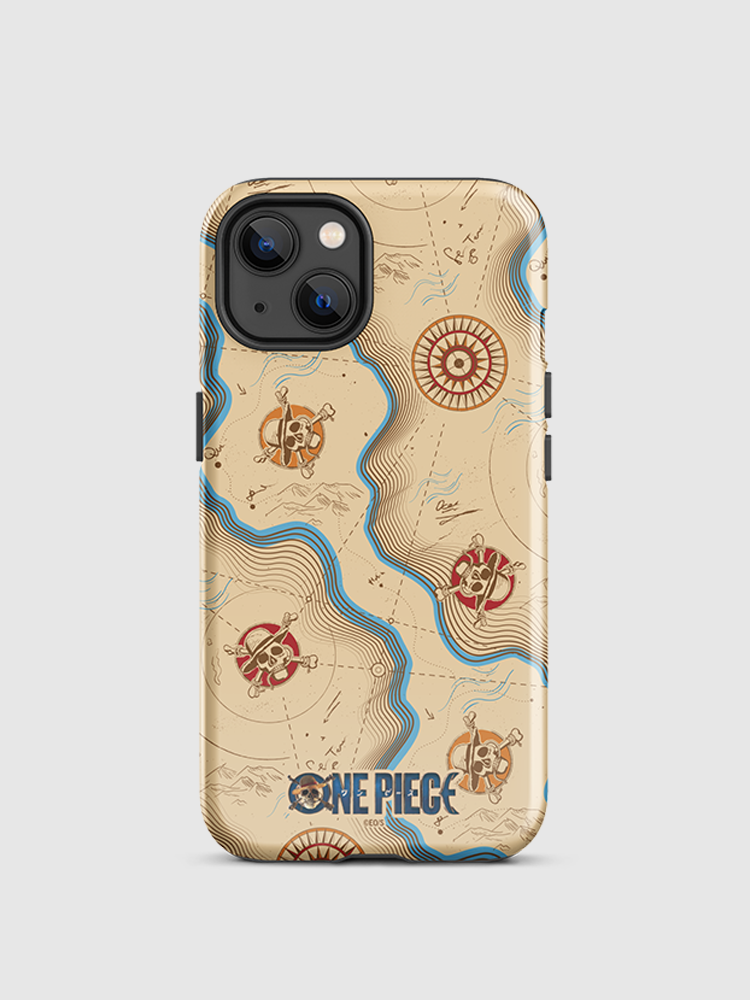 One Piece Map Pattern iPhone Tough Case