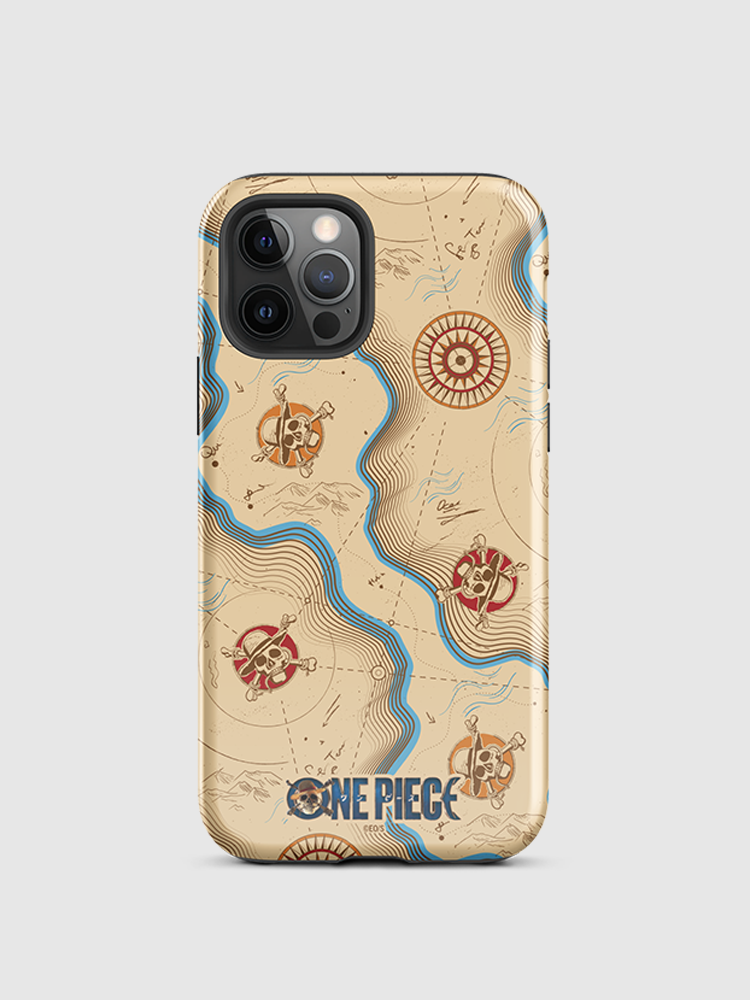 One Piece Map Pattern iPhone Tough Case