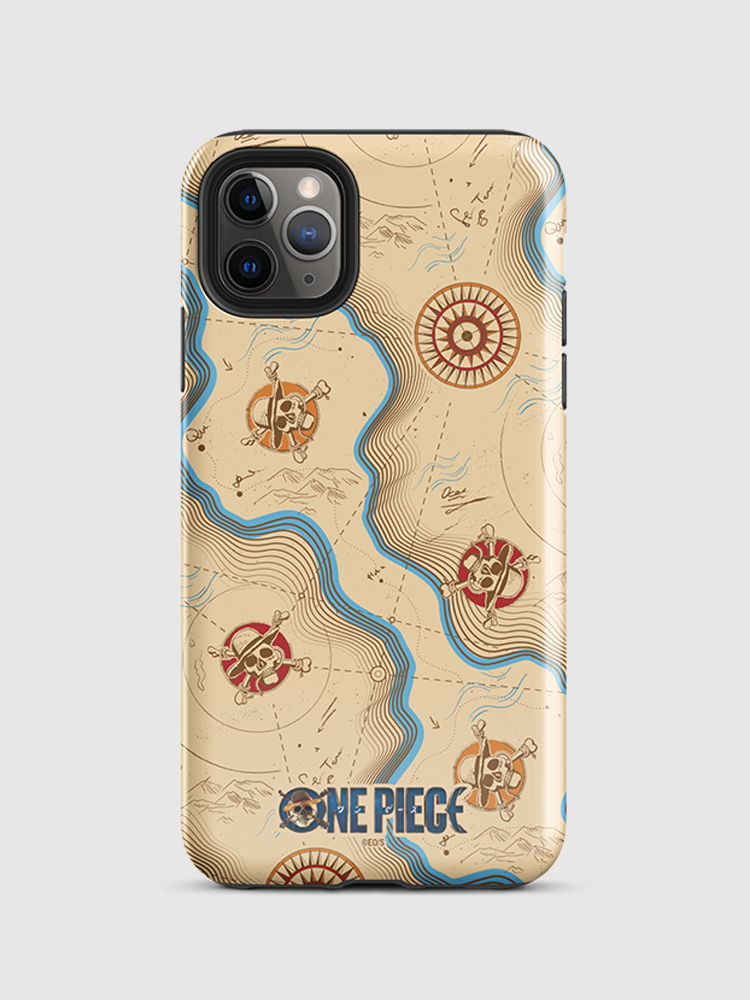 One Piece Map Pattern iPhone Tough Case