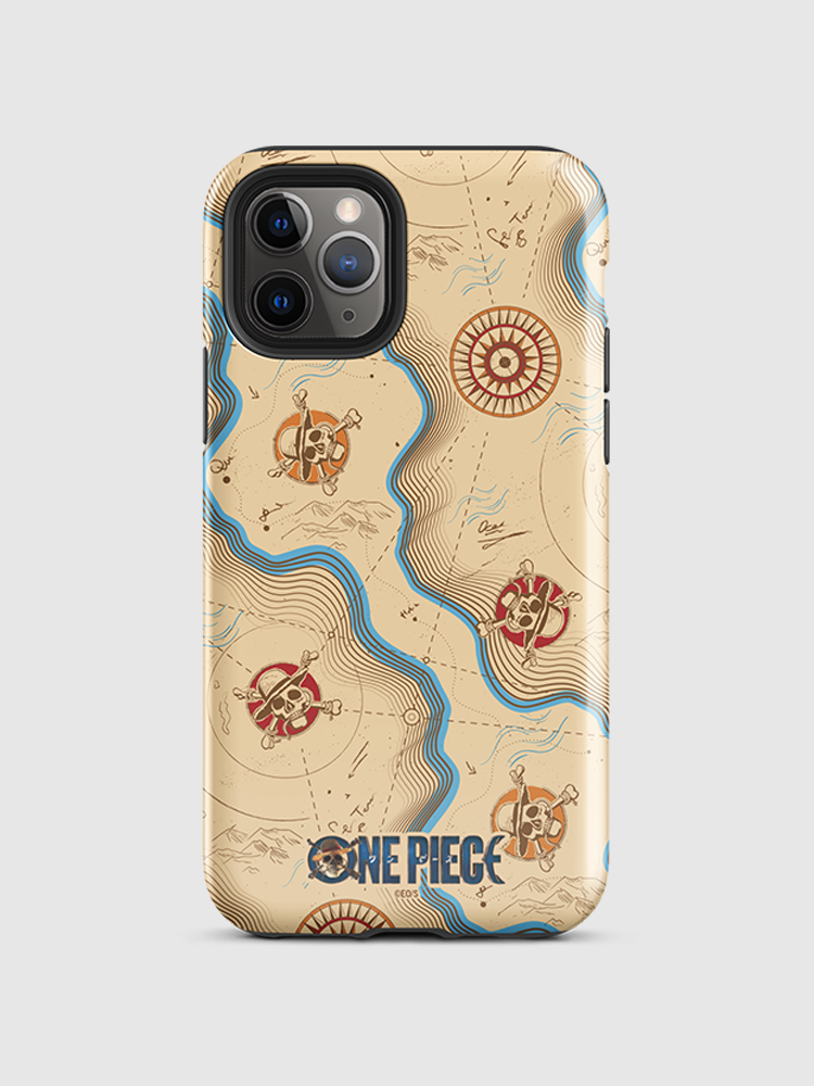 One Piece Map Pattern iPhone Tough Case