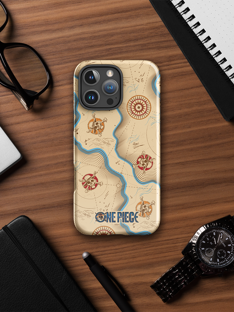 One Piece Map Pattern iPhone Tough Case