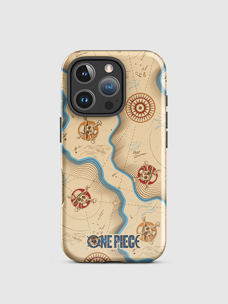 One Piece Map Pattern iPhone Tough Case