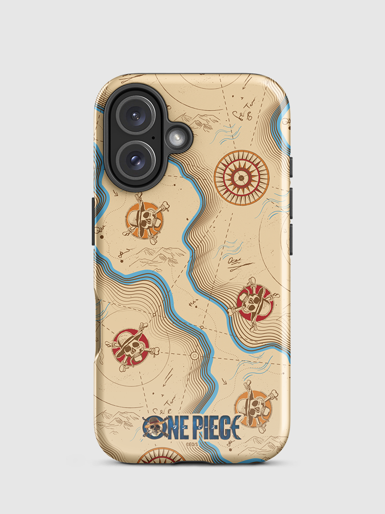 One Piece Map Pattern iPhone Tough Case