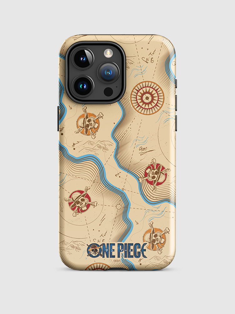 One Piece Map Pattern iPhone Tough Case