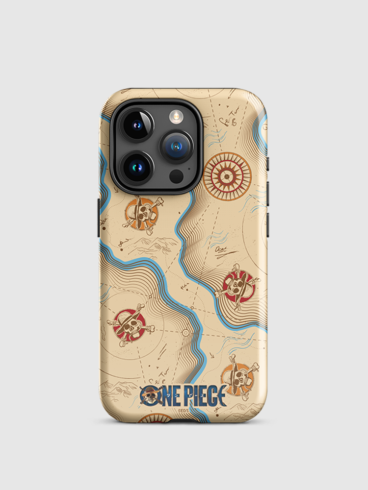 One Piece Map Pattern iPhone Tough Case