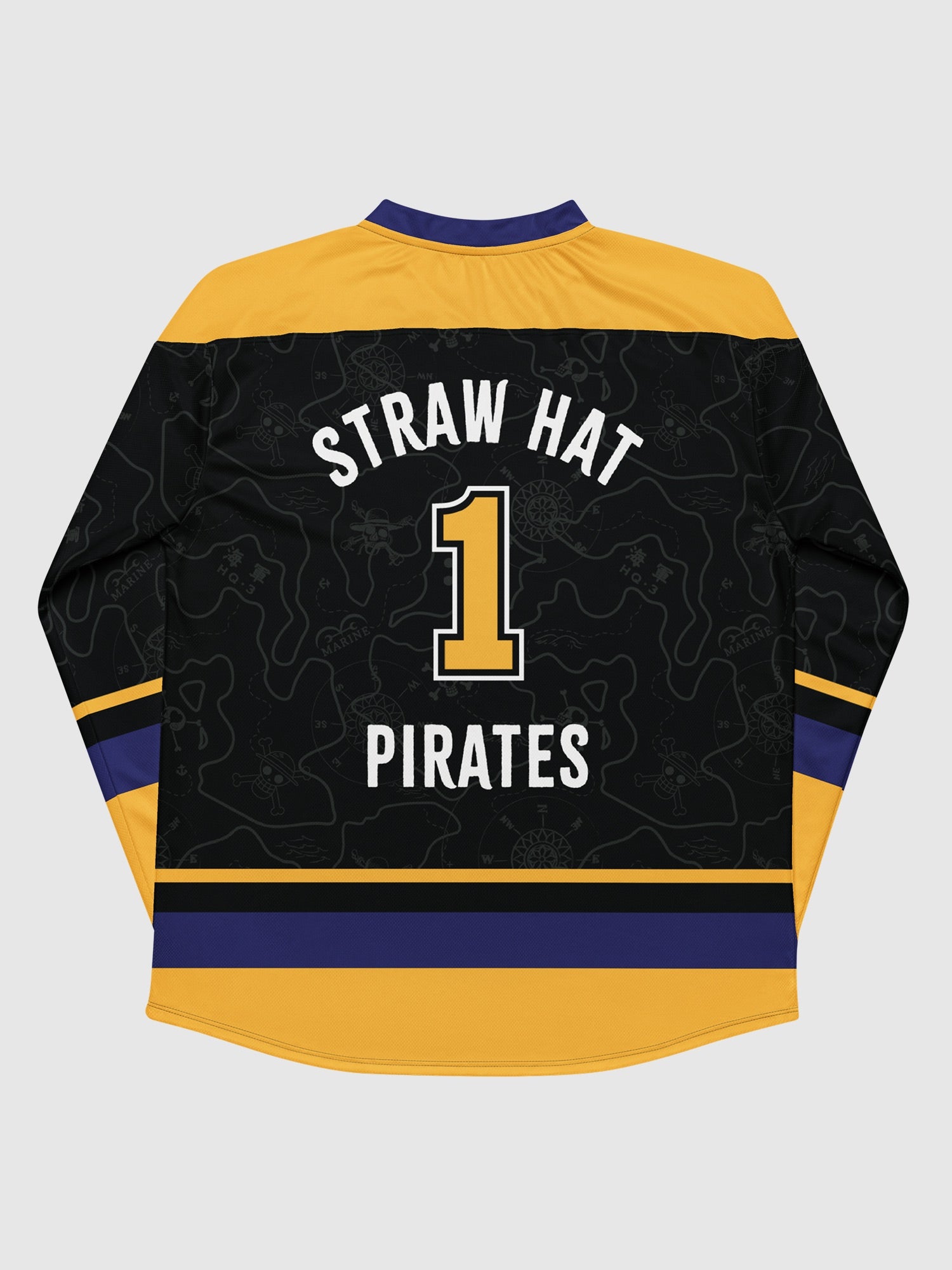 One Piece Straw Hat Pirates Hockey Jersey