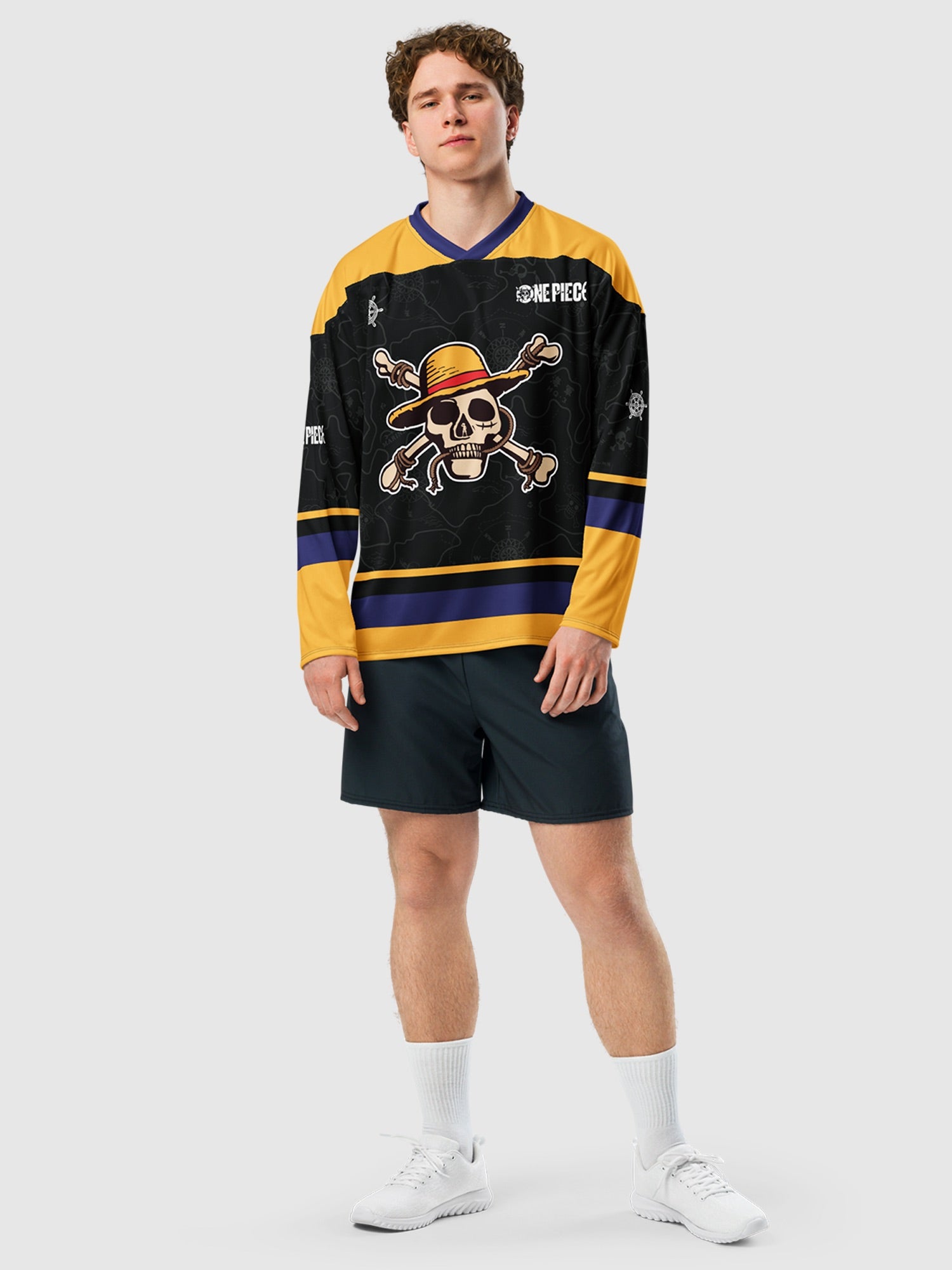 One Piece Straw Hat Pirates Hockey Jersey