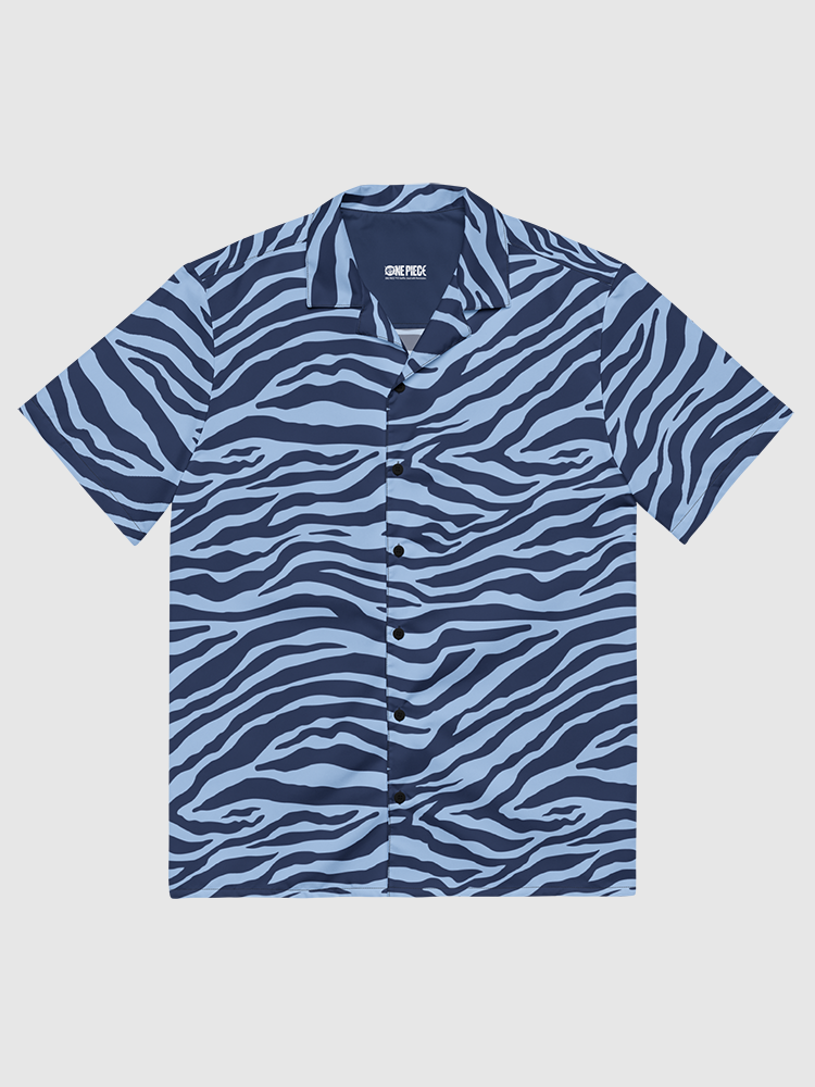One Piece Zebra Button Up Shirt