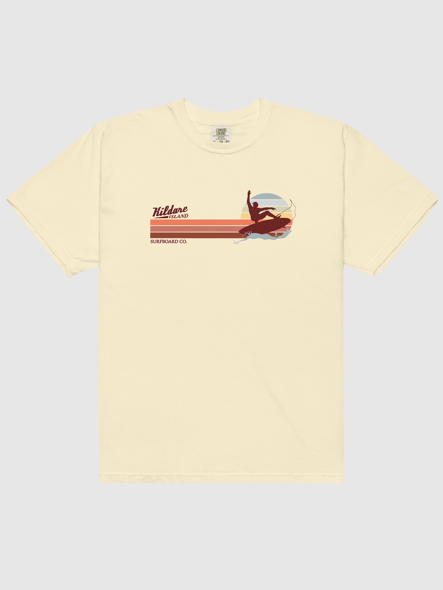 Outer Banks Kildare Island Retro Surf Comfort Colors T-Shirt