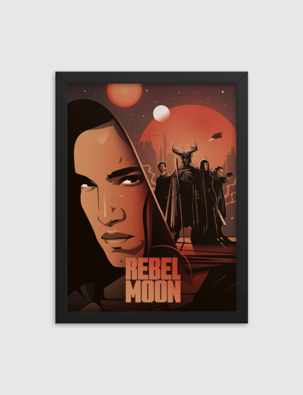 Rebel Moon Kora Artist Framed Poster [18"x24"]