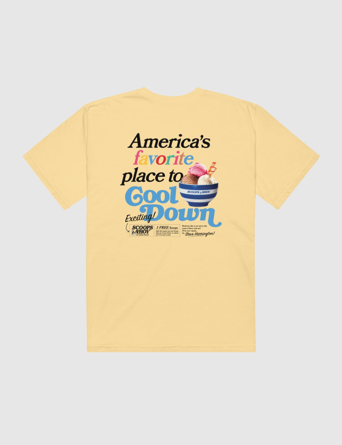 Scoops Ahoy Men’s Cool Down T-Shirt [Yellow]