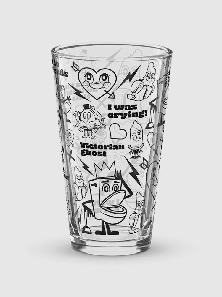 Sex Education Doodles Pint Glass