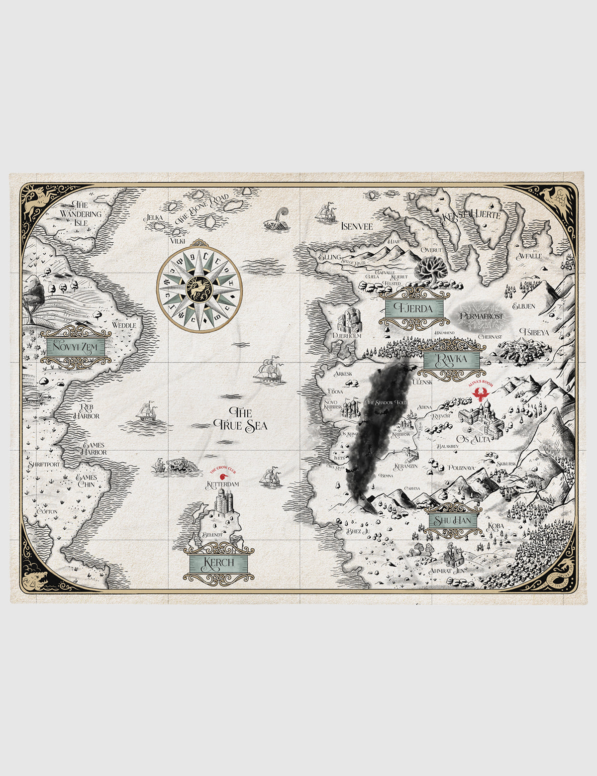Shadow and Bone The Map Throw Blanket