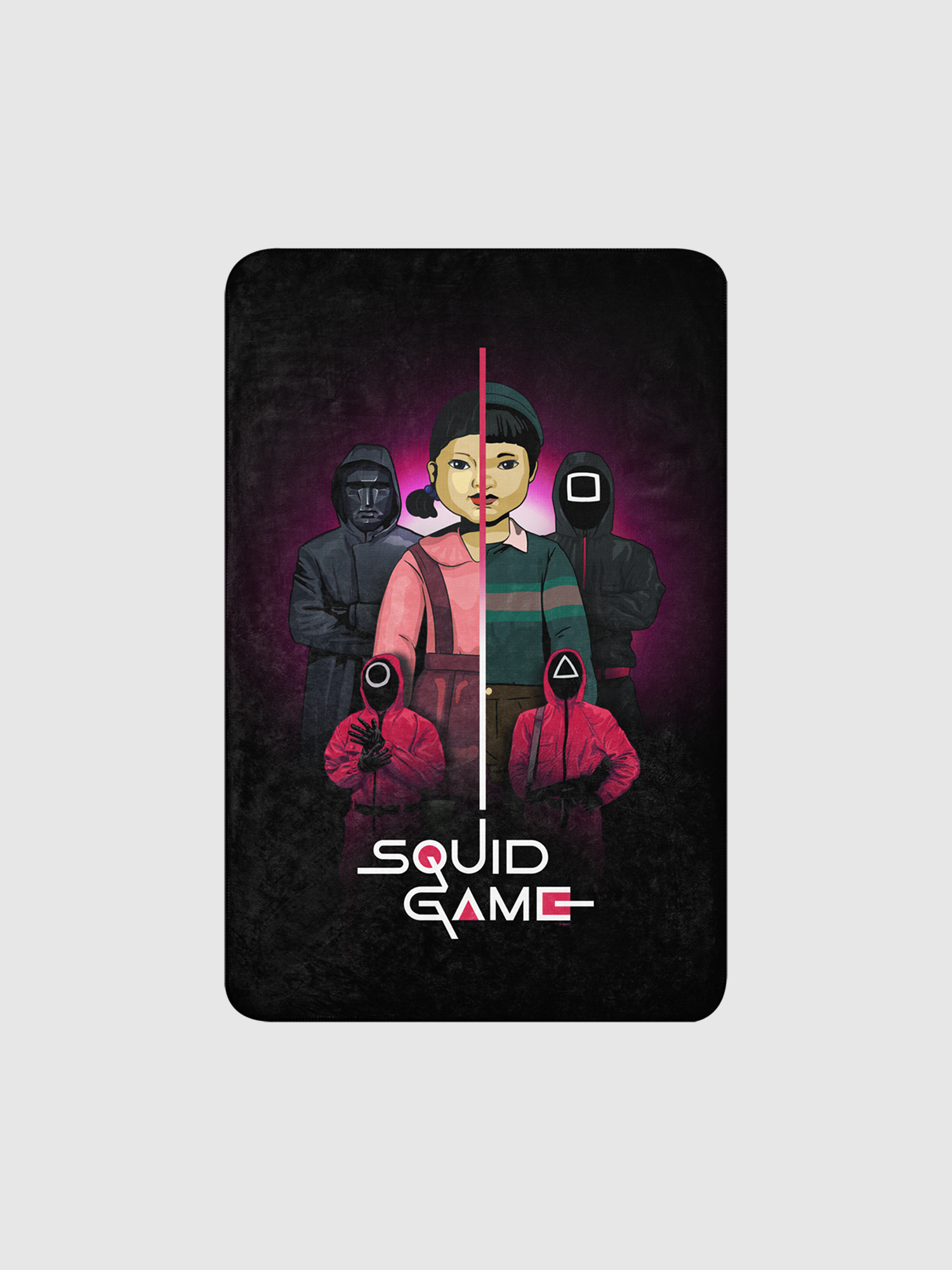 Squid Game Collage Premium Sherpa Blanket