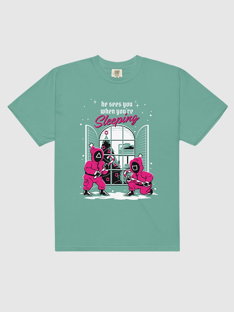 Squid Game He Sees You When You're Sleeping Comfort Colors T-Shirt