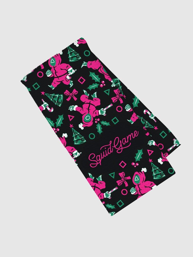 Squid Game Holiday Pattern Kitchen Towel