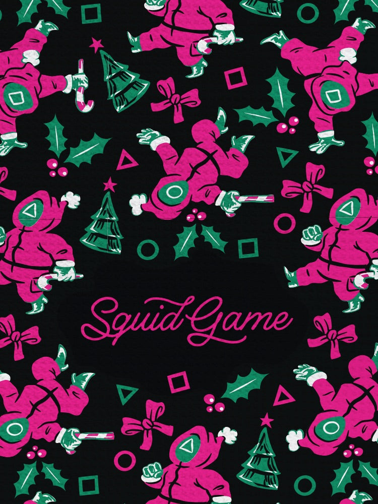Squid Game Holiday Pattern Kitchen Towel