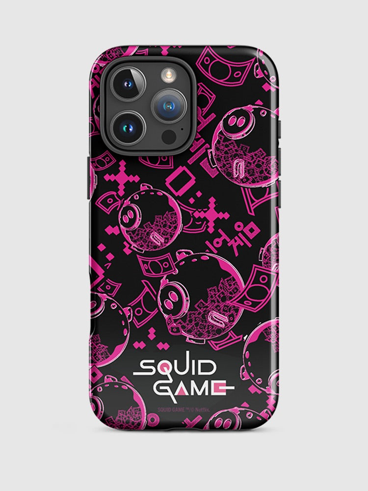 Squid Game Piggybank Pattern iPhone Tough Case