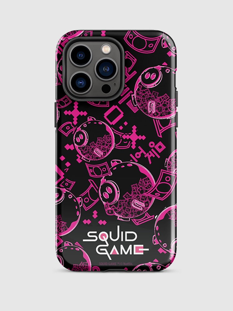 Squid Game Piggybank Pattern iPhone Tough Case