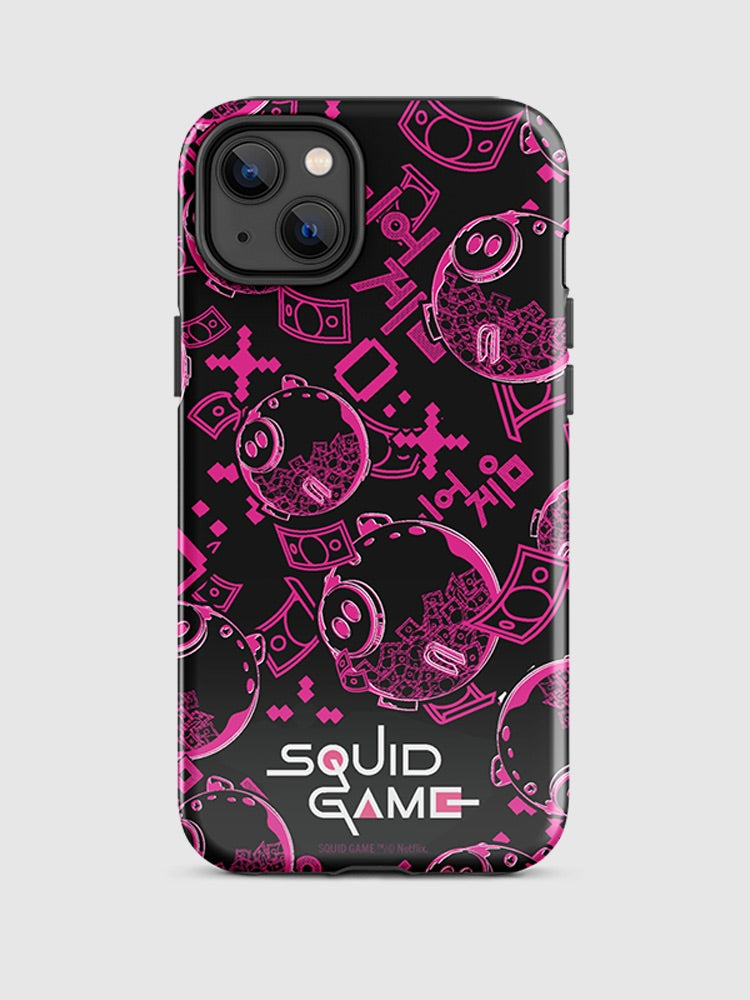 Squid Game Piggybank Pattern iPhone Tough Case