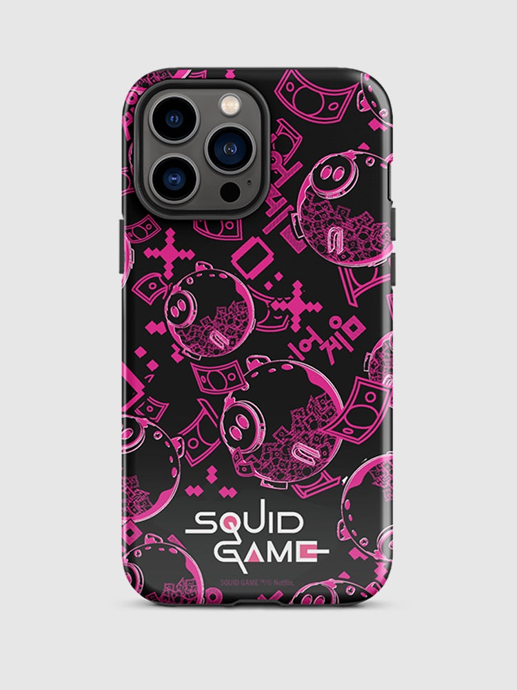Squid Game Piggybank Pattern iPhone Tough Case