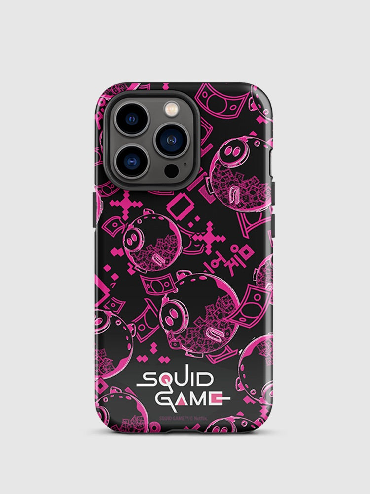 Squid Game Piggybank Pattern iPhone Tough Case