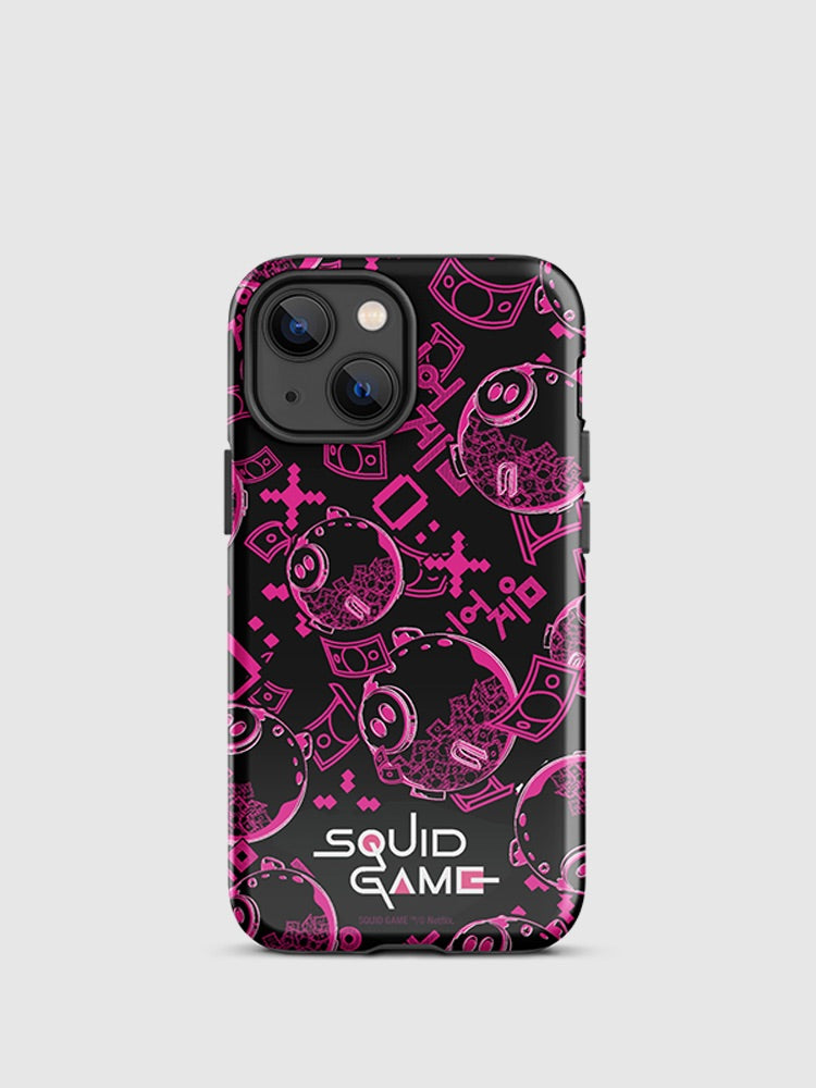 Squid Game Piggybank Pattern iPhone Tough Case