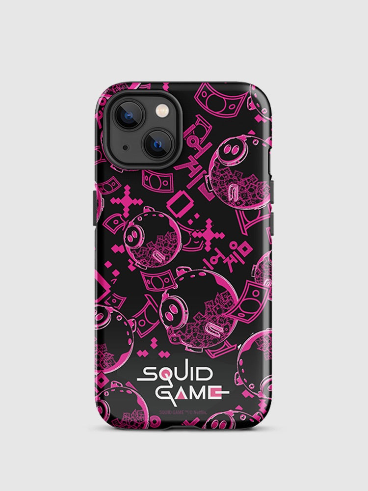 Squid Game Piggybank Pattern iPhone Tough Case