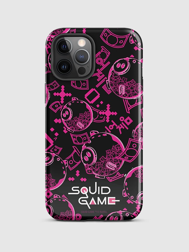Squid Game Piggybank Pattern iPhone Tough Case