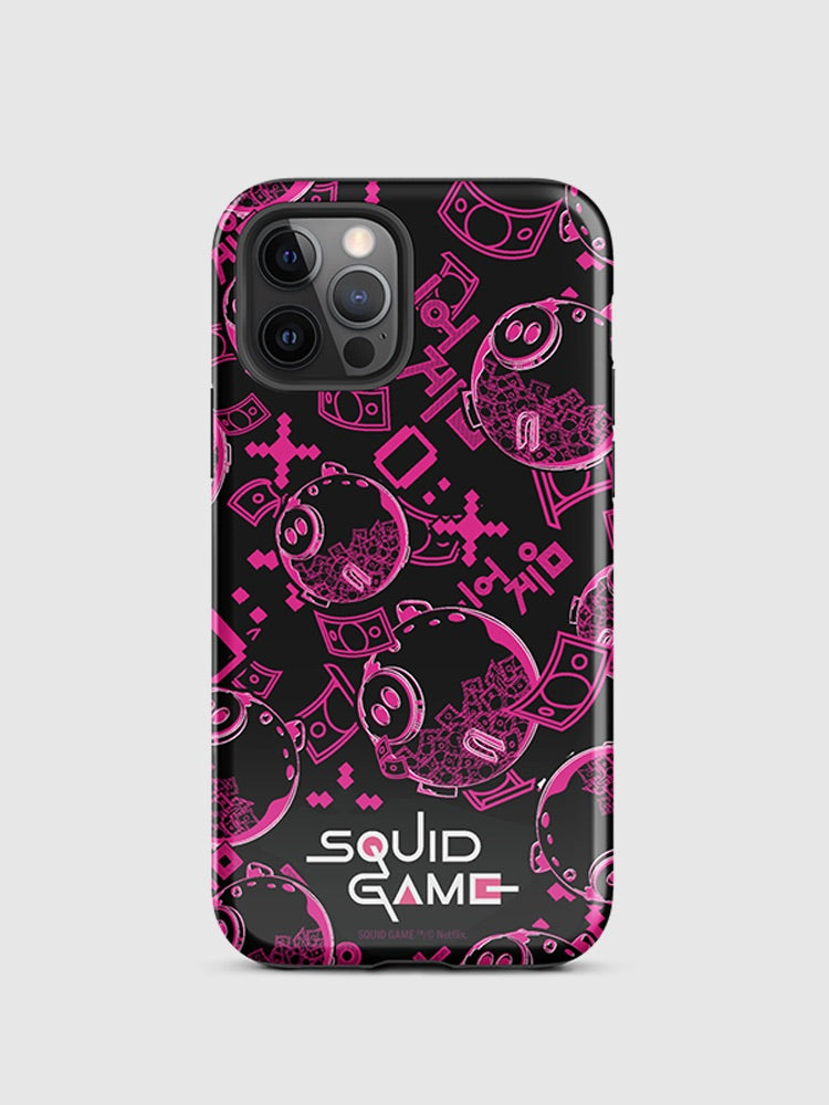 Squid Game Piggybank Pattern iPhone Tough Case