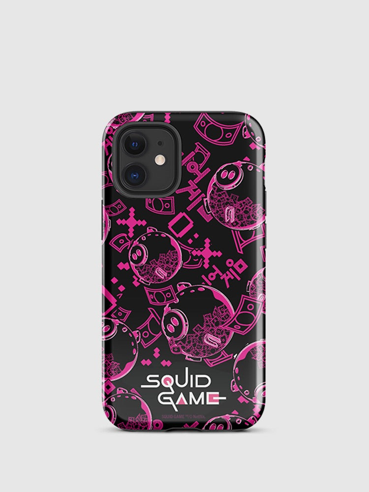 Squid Game Piggybank Pattern iPhone Tough Case
