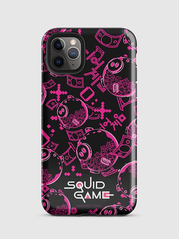 Squid Game Piggybank Pattern iPhone Tough Case