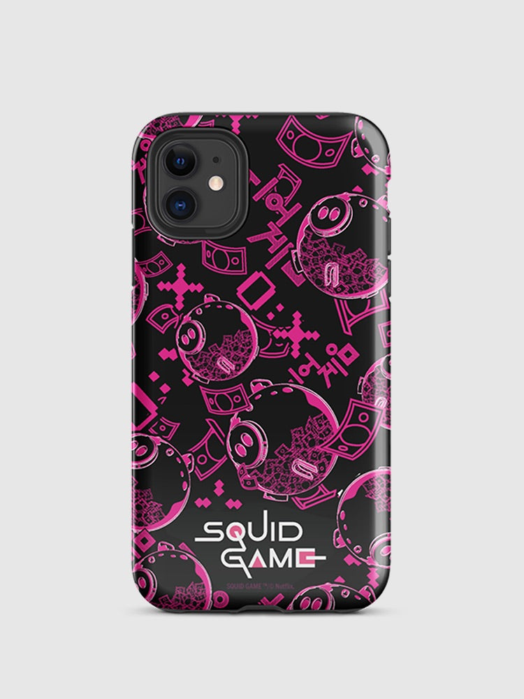 Squid Game Piggybank Pattern iPhone Tough Case