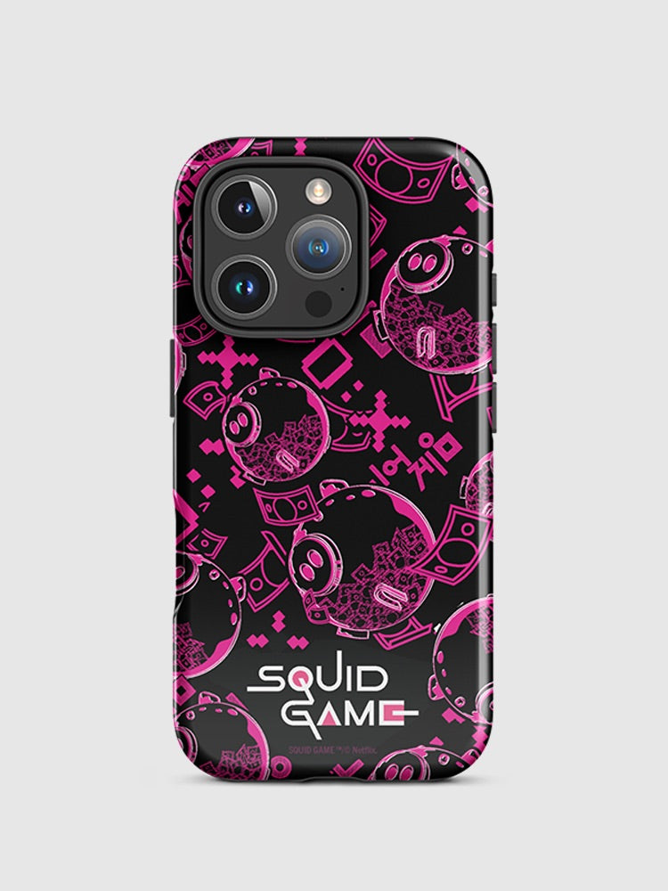 Squid Game Piggybank Pattern iPhone Tough Case