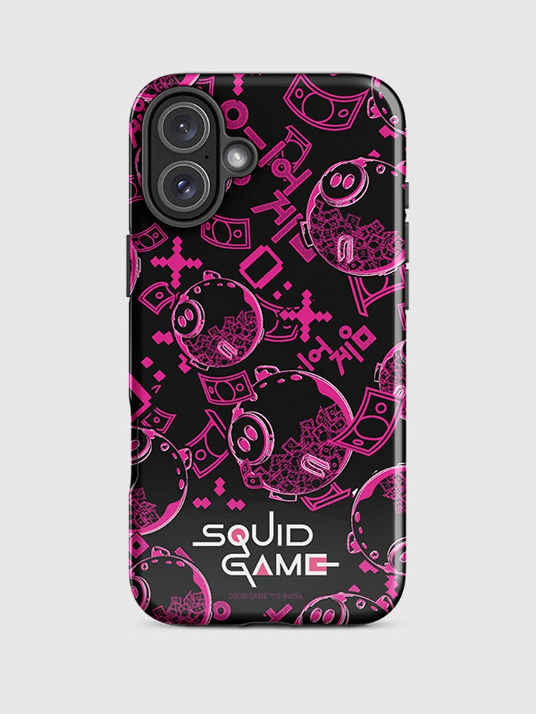 Squid Game Piggybank Pattern iPhone Tough Case