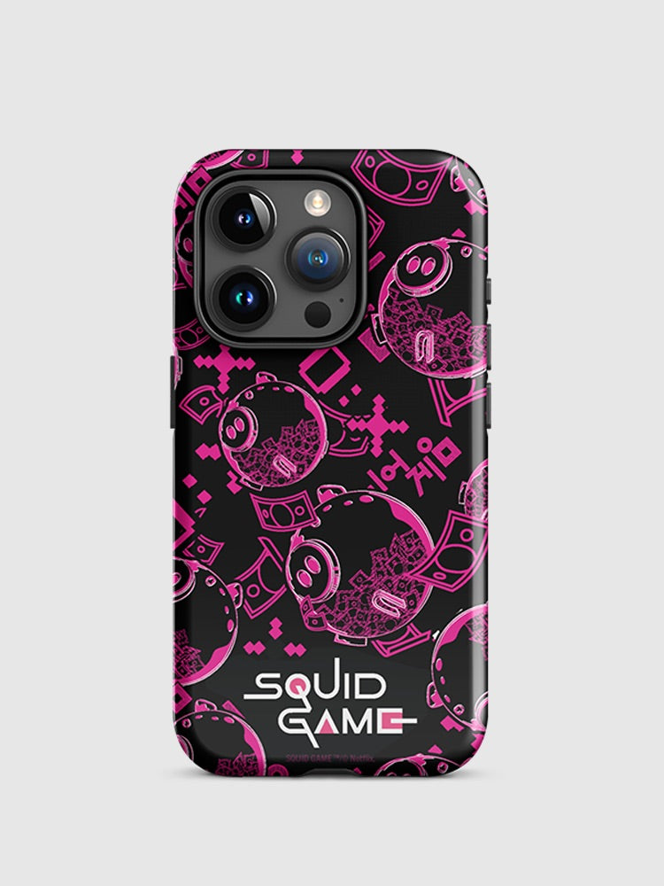 Squid Game Piggybank Pattern iPhone Tough Case